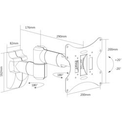 Reflecta FLEXO TV držák na zeď nakláněcí, 59,9 cm (23,6) - 106,7 cm (42), 23112
