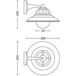 Philips LED Comorant 1738130PN venkovní nástěnné osvětlení LED E27 42 W černá
