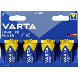 Varta VARTA Longlife Power D Blister 4 baterie velké mono D alkalicko-manganová 1.5 V 4 ks