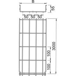 OBO Bettermann 6001070 Mřížkový žlab (d x š x v) 3 m x 50.00 mm x 55.00 mm 3 m