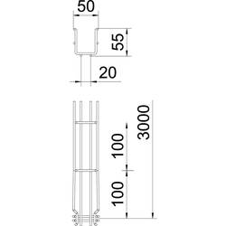 OBO Bettermann 6001070 Mřížkový žlab (d x š x v) 3 m x 50.00 mm x 55.00 mm 3 m