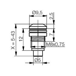 Signal Construct SLQ08KL100M světlovod montáž prostrčením Box