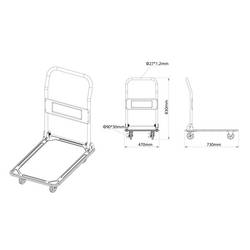 TOOLCRAFT ruční vozík skládací, regulátor ocel, PP, termoplastický polyuretan Zatížení (max.): 150 kg