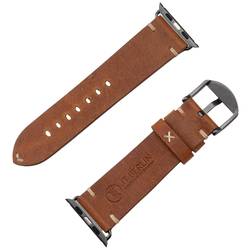 JT Berlin Watchband Alex II Vintage náramek 42 mm, 44 mm, 45 mm, 46 mm M hnědá, Space Grau Watch Series 1, Watch Series 2, Watch Series 3, Watch Series 4,