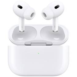 Apple AirPods Pro (2nd Gen.) + MagSafe Charging Case USB-C AirPods Bluetooth® stereo bílá Potlačení hluku headset, Nabíjecí pouzdro, odolné vůči potu, odolná