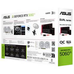Asus grafická karta Nvidia GeForce RTX 5060 Ti GeForce RTX 5060 Ti 16 GB GDDR7 RAM PCI-Express, HDMI™, DisplayPort