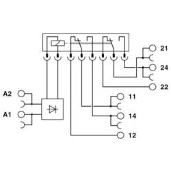 Phoenix Contact PLC-RSC- 24DC/2X21/FG reléový modul, 24 V/DC, 6 A, 2 přepínací kontakty, 1 ks