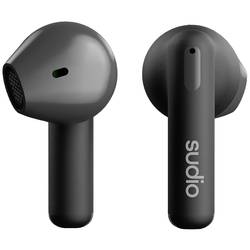 Sudio A1 Headset do uší (In Ear) Bluetooth® stereo černá headset, Nabíjecí pouzdro, dotykové ovládání