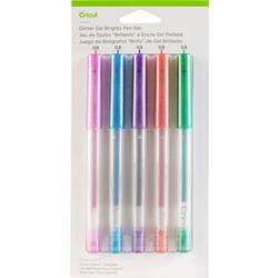 Cricut Explore/Maker Medium Point Gel 5-Pack Glitter Brights sada pera třpytivý efekt, červená, zelená, růžová, fialová, modrá