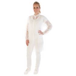 Franz Mensch FM1046 Jednorázová pláště s návštěvníky, bílá vel. Oblečení: XXL bílá