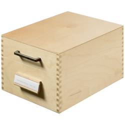 HAN 506 506 kartotéční krabice přírodní dřevo max. počet karet: 900 karet DIN A6 na šířku s kovovou konstrukcí , odklápěcí víko s rukojetí