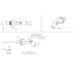 Elobau 204KS12DT1H 204KS12DT1H hladinový spínač, 1 spínací kontakt, 1 rozpínací kontakt, 1 A, IP67