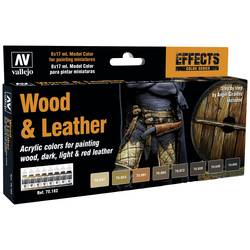 Vallejo 70182 tónovací barva pro modelovou železnici písková, okrová, hnědooranžová, zemina (matná) , čokoládová, dřevo, šedá, černá 8 ks