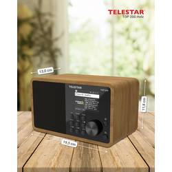 Telestar TOP 200 Holz 5701200 internetové přenosné rádio, internetové, DAB+, FM, Bluetooth, USB, Wi-Fi, AUX, dřevo