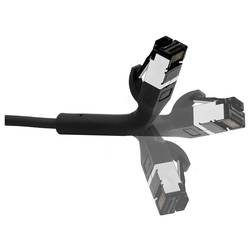 Maxtrack TI42-1,5L RJ45 síťové kabely, propojovací kabely CAT 8.1 U/FTP 1.50 m černá jednoduché stínění, flexibilní provedení 1 ks