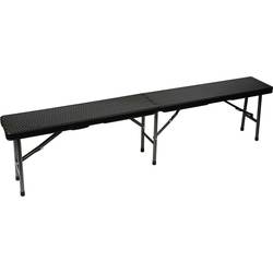 Perel imitation rotin kempingová lavička černá FP160R Zatížitelnost (hmotnost) (max.) 600 kg