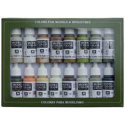 Vallejo 70141 tónovací barva pro modelovou železnici písková, bílá, okrová, béžová, zelenohnědá, kamenná, zeleno-šedá , fialová, pískově žlutá (matná), slonová