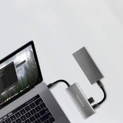 AXAGON neu USB-C® (USB 3.1) Multiport hub černá