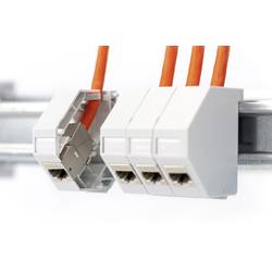 Digitus AN-25186 síťová zásuvka montáž na lištu šedá