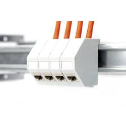 Digitus AN-25186 síťová zásuvka montáž na lištu šedá