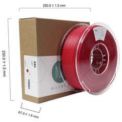 Maertz PMMA-1010-004 PMMA-1010-004 vlákno pro 3D tiskárny ABS plast chemicky odolné 1.75 mm 1000 g červená 1 ks