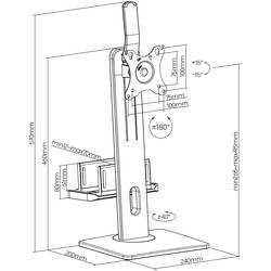 My Wall držák monitoru HL60L 1 Displej: (s) 43,2 cm (17) - 81,3 cm (32) černá stojan, otočný