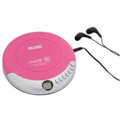 Roxx PCD 501 pink přenosný CD přehrávač Discman CD, CD-R, CD-RW, MP3 růžová, stříbrná