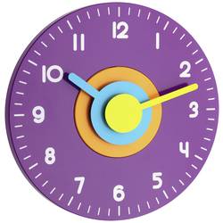 TFA Dostmann 60.3015.11 Quartz nástěnné hodiny 23 cm x 40 mm , fialová, tiché hodiny (bez tikání)