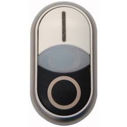 Eaton 284832 M22-DDLM-WS-X1/X0 dvojitý tlakový spínač plastový přední prstenec 1 ks