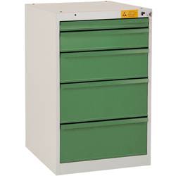 Manuflex LS1007.5007 ESD ESD skříň zásuvek BASETEC stacionárně, Nutzhohe 700 mm se 6 přihrádkami, v briliantově modrá RAL 5007