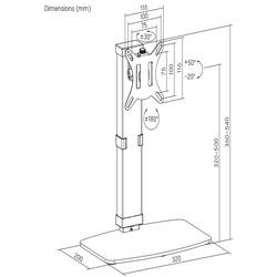 SpeaKa Professional SP-TMS-200 držák monitoru 1 Displej: (s) 43,2 cm (17) - 81,3 cm (32) černá nastavitelná výška, naklápěcí, nakláněcí