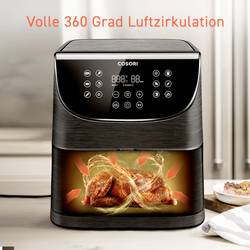 Cosori CS158-AF-RXB horkovzdušná fritéza, 5.5 l, 1700 W, ovládání pomoci aplikace, nepřilnavý povlak, s displejem, bez BPA, ochrana proti přehřátí, funkce