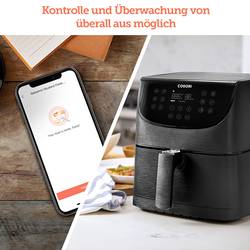 Cosori CS158-AF-RXB horkovzdušná fritéza, 5.5 l, 1700 W, ovládání pomoci aplikace, nepřilnavý povlak, s displejem, bez BPA, ochrana proti přehřátí, funkce