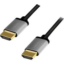 LogiLink HDMI AV kabel [1x HDMI zástrčka - 1x HDMI zástrčka] 2 m černošedá