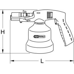 KS Tools plynový hořák 650 °C 1 ks