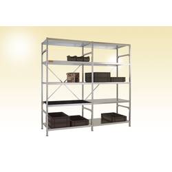 Manuflex RB1115 základní modul regálu oddělení , (š x v x h) 970 x 2000 x 300 mm, ocel, kovová podlaha, pozinkovaná