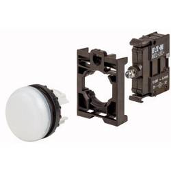 Eaton M22-L-W-LED-BVP světelný hlásič plochý, plastový přední prstenec, s možností osvětlení, s LED elementem, pochromované provedení, okrouhlý bílá 1 ks Piece