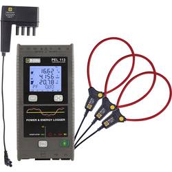 Chauvin Arnoux PEL 113 Set síťový analyzátor 3fázové vč. proudových kleští, s funkcí záznamníku, Měření spotřeby energie, Analýzy zátěže, Online měření