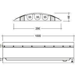DEFENDER by Adam Hall kabelový můstek 85200 termoplastický polyuretan (TPU) černá, žlutá Kanálů: 3 1005 mm Množství: 1 ks