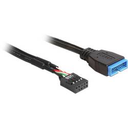 Delock napájecí kabel 30 cm černá