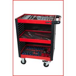 KS Tools 890.0006 Servisní dílenský vozík Ecoline s obložením děrovaných