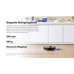 Roborock Q7 Max Vacuum Cleaner Robot na vysávání a vytírání podlahy černá kompatibilní se systémem Amazon Alexa, kompatibilní s Google Home, hlasové pokyny,