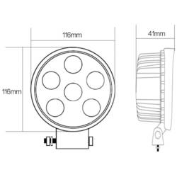 SecoRüt pracovní světlomet 12 V, 24 V 18 Watt 95005 šířka rozsahu osvětlení (š x v x h) 110 x 116 x 41 mm 950 lm 6000 K