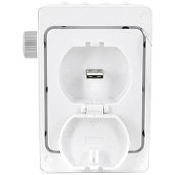 soundmaster DAB60WE DAB60WE rádio do zásuvky, DAB+, FM, Bluetooth, USB, hlasitý odposlech, včetně mikrofonu, voděodolné, funkce alarmu, s akumulátorem, bílá