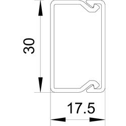 OBO Bettermann 6025021 kabelová lišta (d x š x v) 2000 x 30 x 15 mm 1 ks hnědá