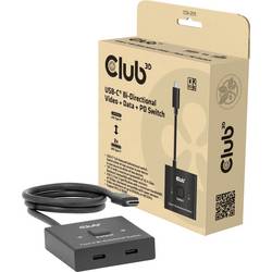 club3D CSV-2511 Přepínač USB-C® (USB 3.2 Gen 2) lze použít oboustranně, LED ukazatel