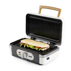 DOMO SANDWICH-WAFFEL-GRILL 3-IN-1 POWDER WHITE toustovač bílá