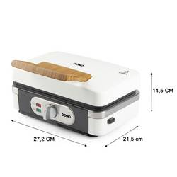 DOMO SANDWICH-WAFFEL-GRILL 3-IN-1 POWDER WHITE toustovač bílá
