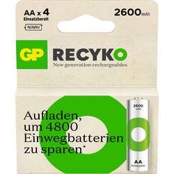 GP ReCyko akumulátor AA, Ni-MH, 2600 mAh, 1.2 V, 4 ks