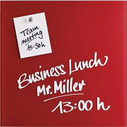 magnetoplan magnetická skleněná tabule (š x v) 400 mm x 400 mm červená 13401006